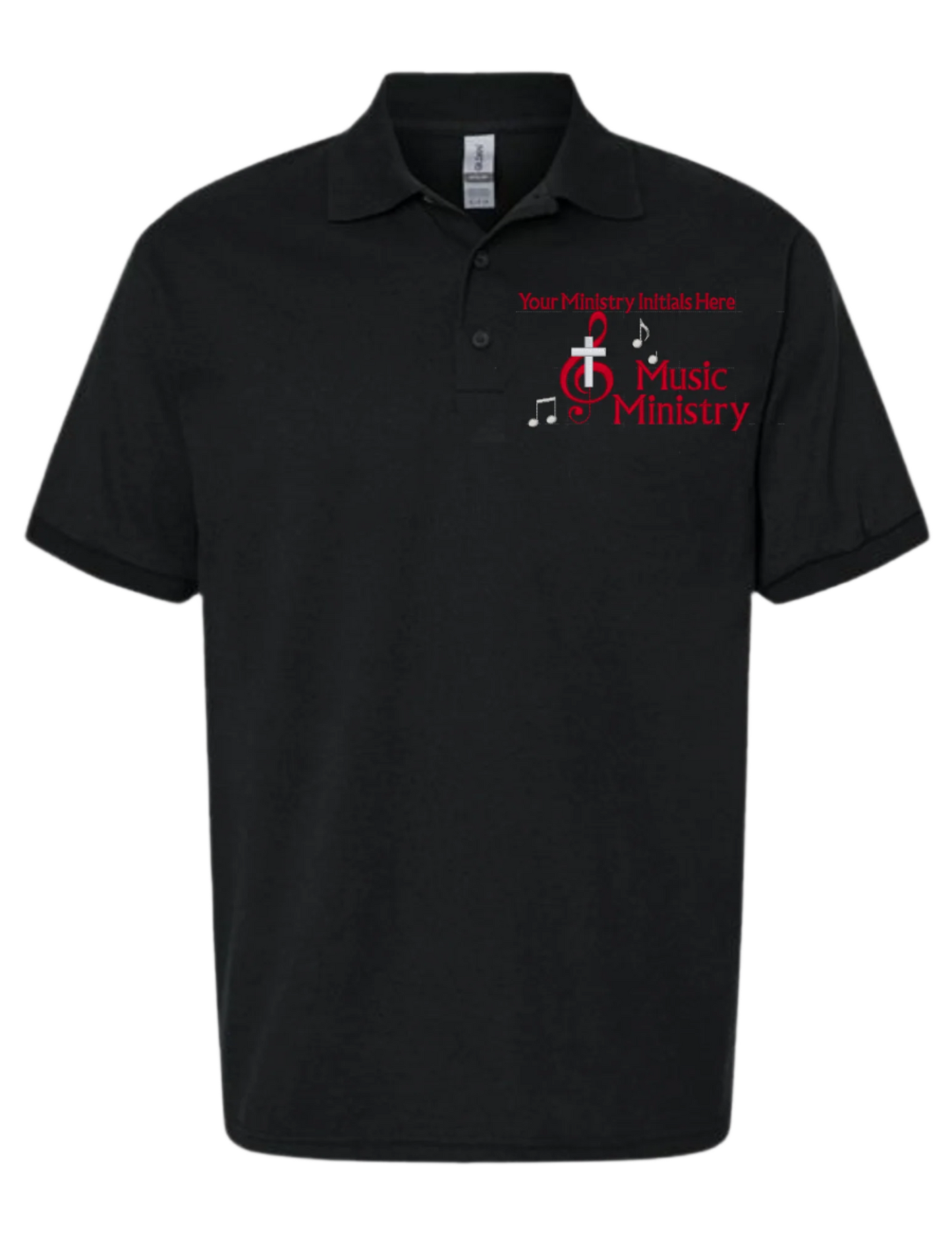 Embroidery Polo Shirt - Music Ministry - With Your Ministry Initials Here
