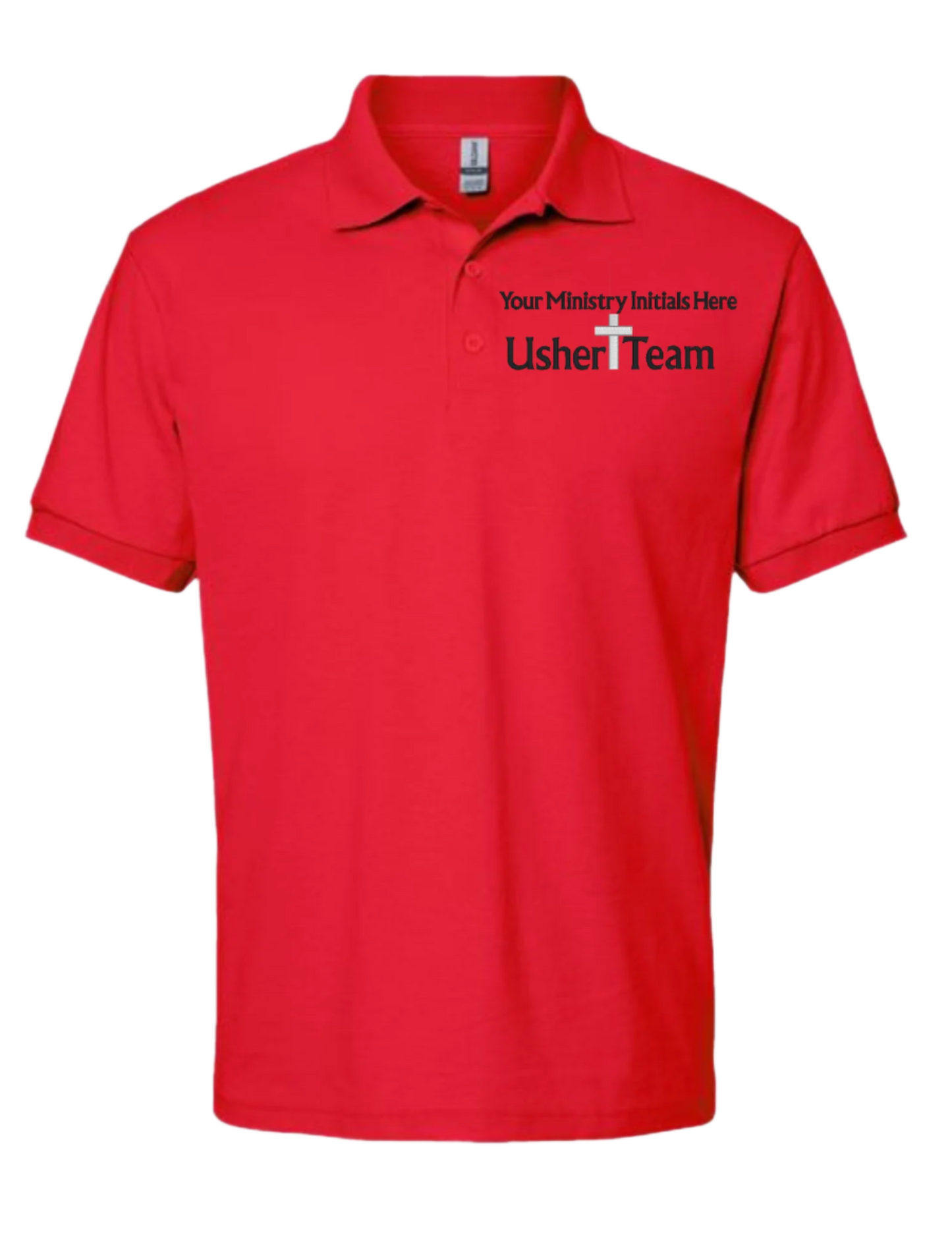 Embroidery Polo Shirt - Usher Team - With Your Ministry Initials Here