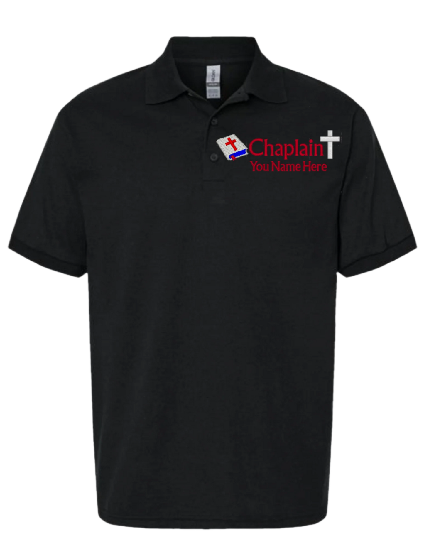 Embroidery Polo Shirt - Chaplain - With Your Name Here