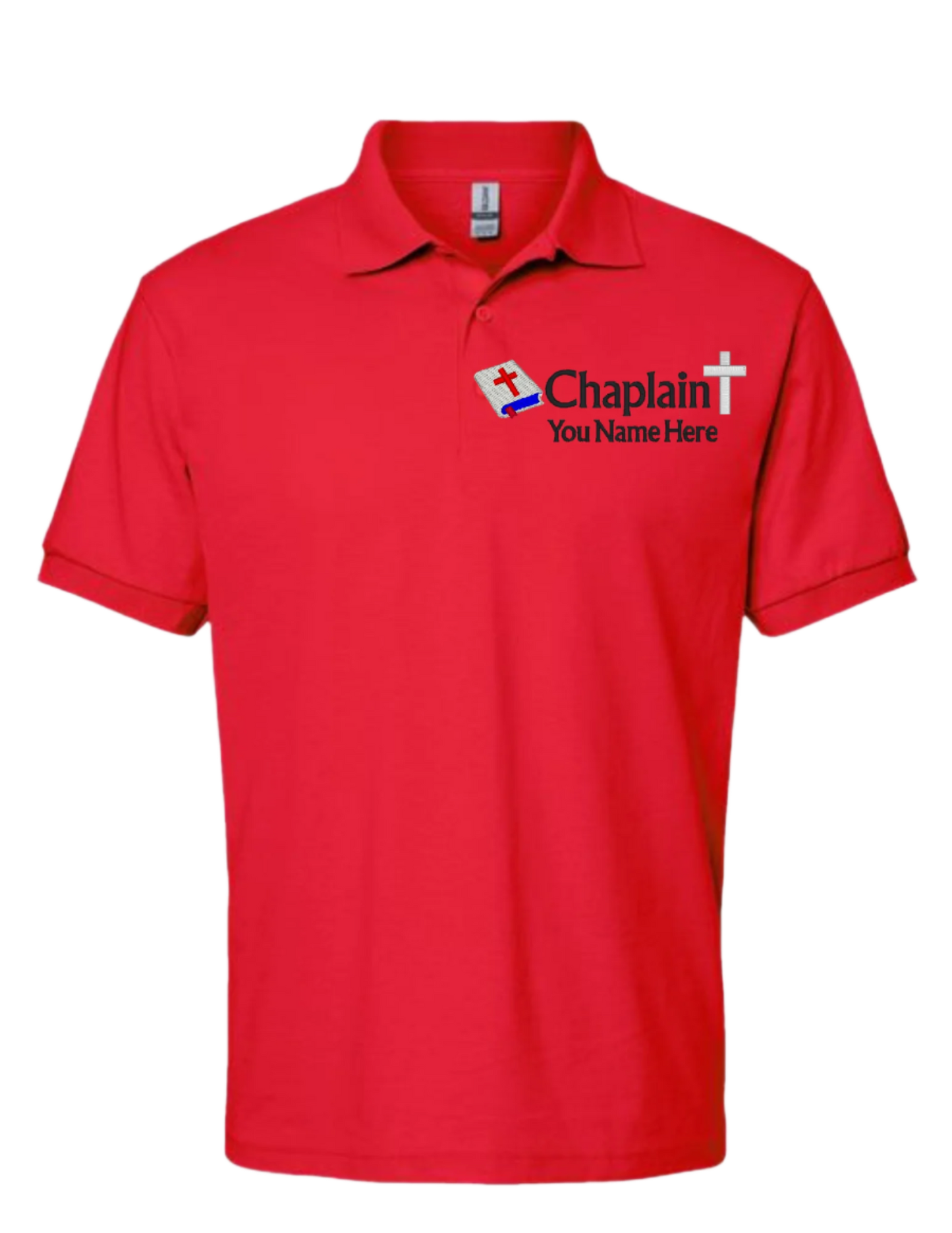 Embroidery Polo Shirt - Chaplain - With Your Name Here