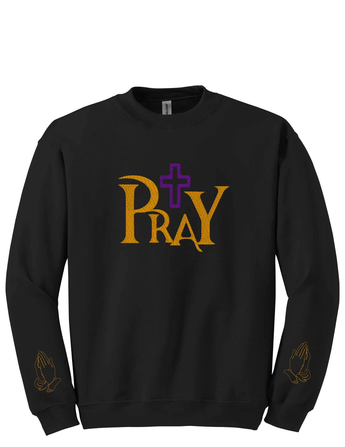 Embroidery Sweatshirt Pray