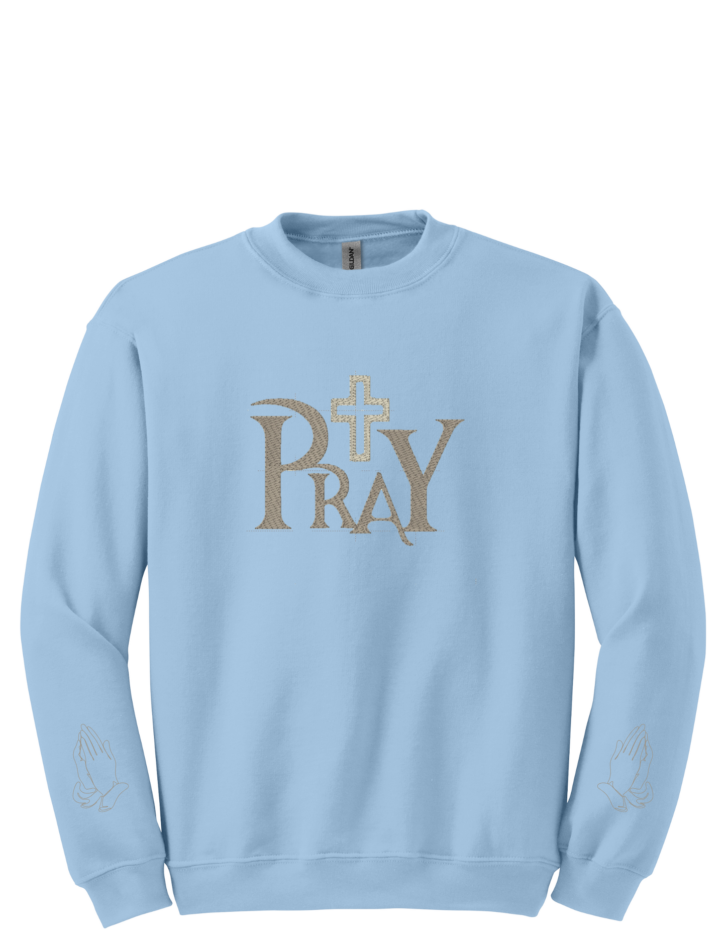 Embroidery Sweatshirt Pray