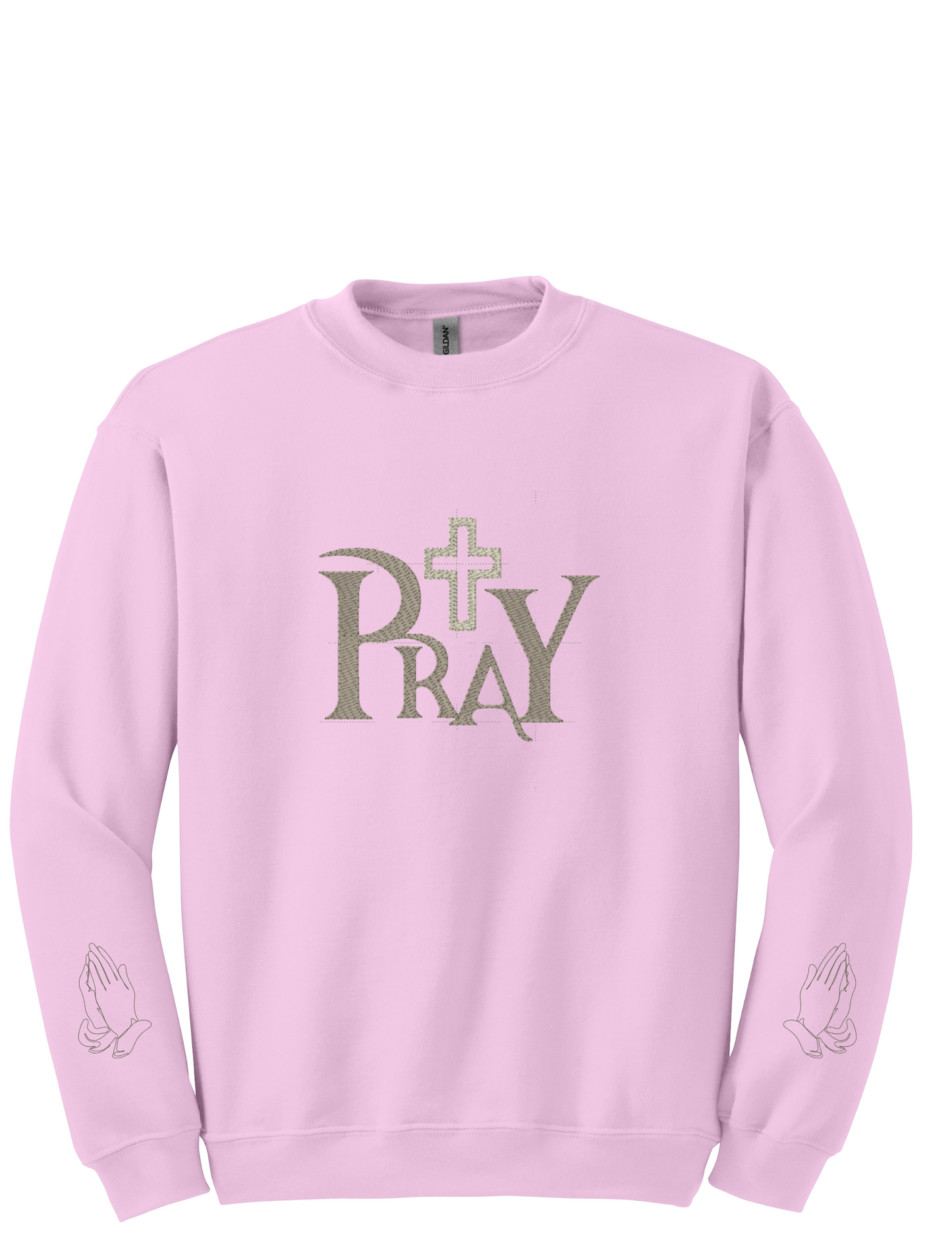Embroidery Sweatshirt Pray