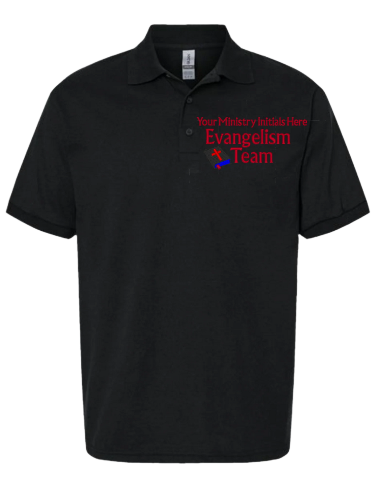 Embroidery Polo Shirt - Evangelism Team - With Your Ministry Initials Here