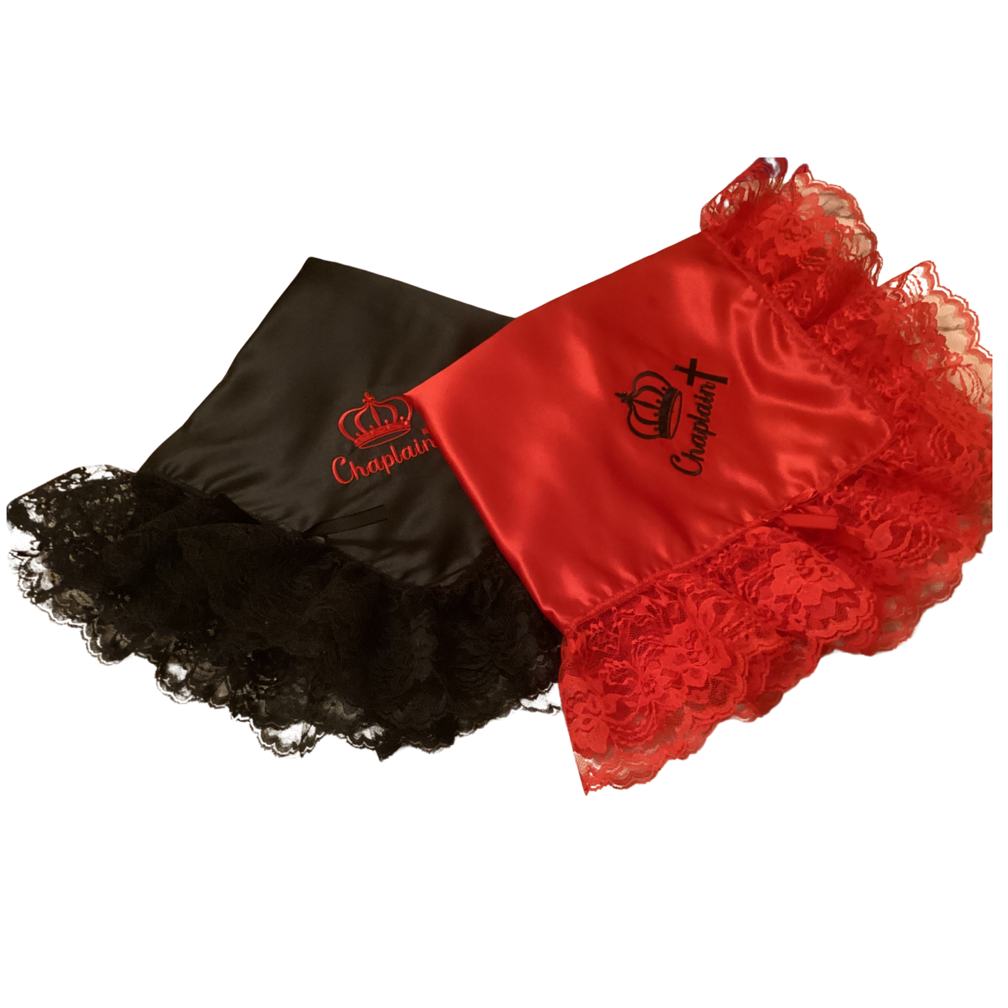 Embroidery Black Women Lap Scarf Chaplain