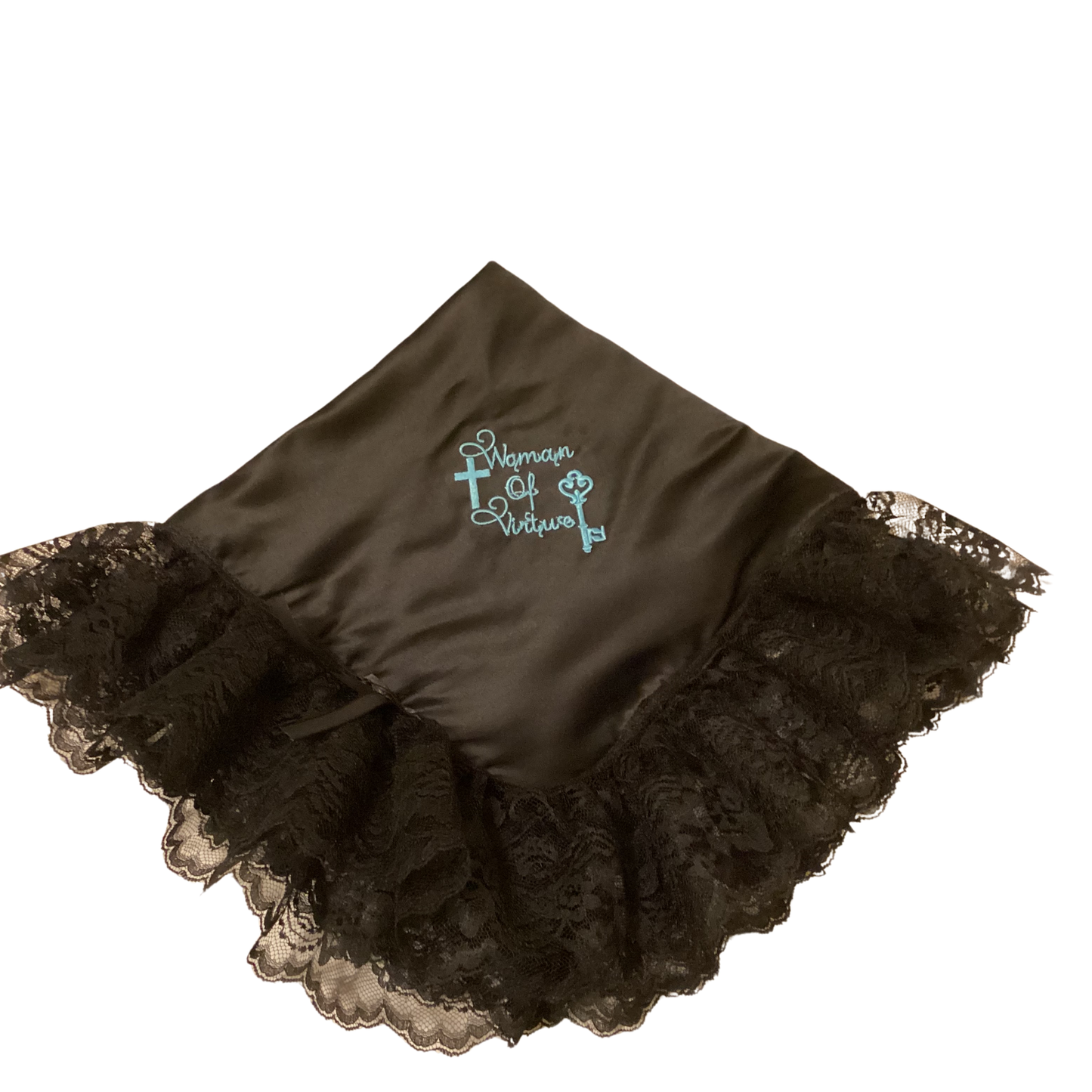 Embroidery Black Women Lap Scarf Women Of Virtue
