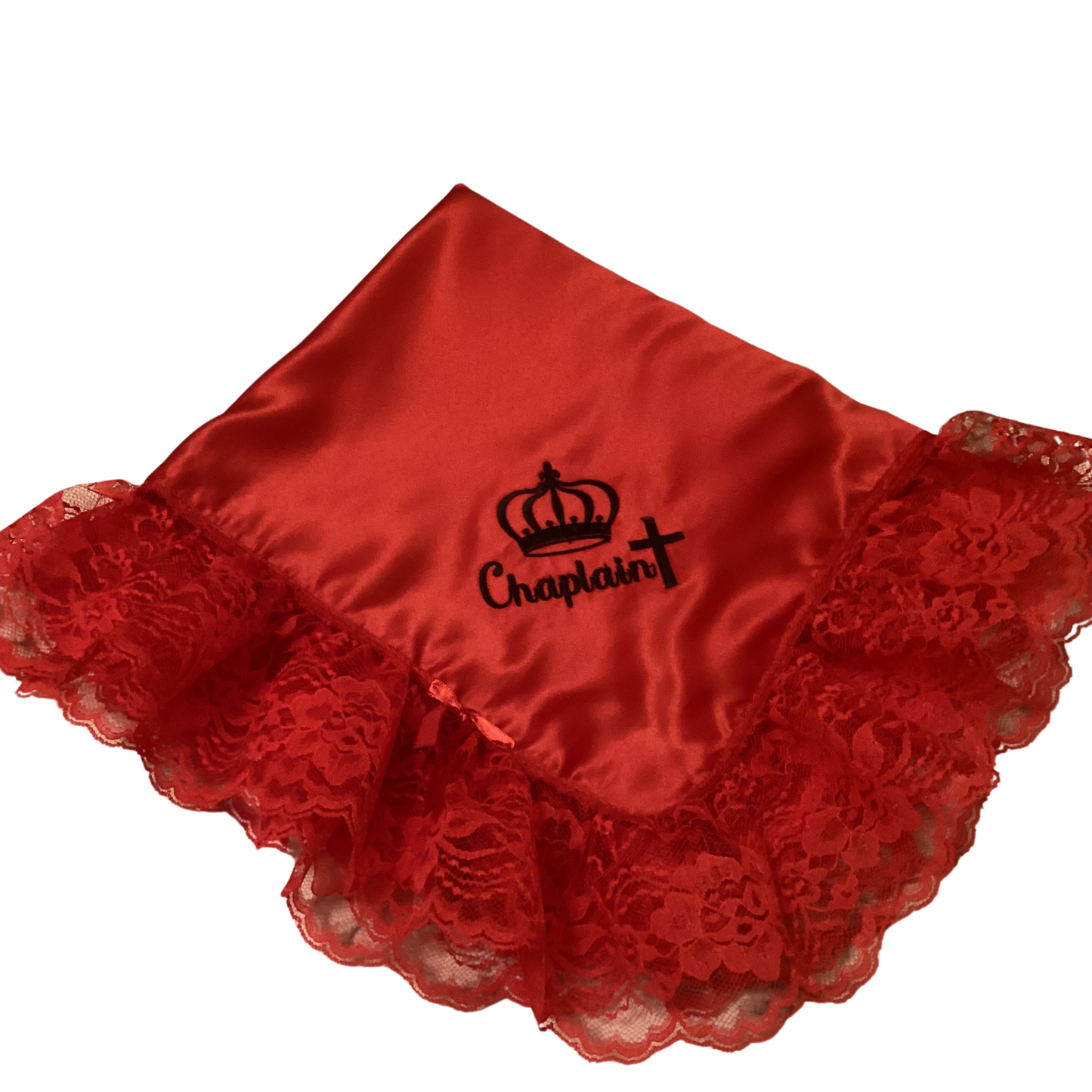 Embroidery Red Women Lap Scarf Chaplain