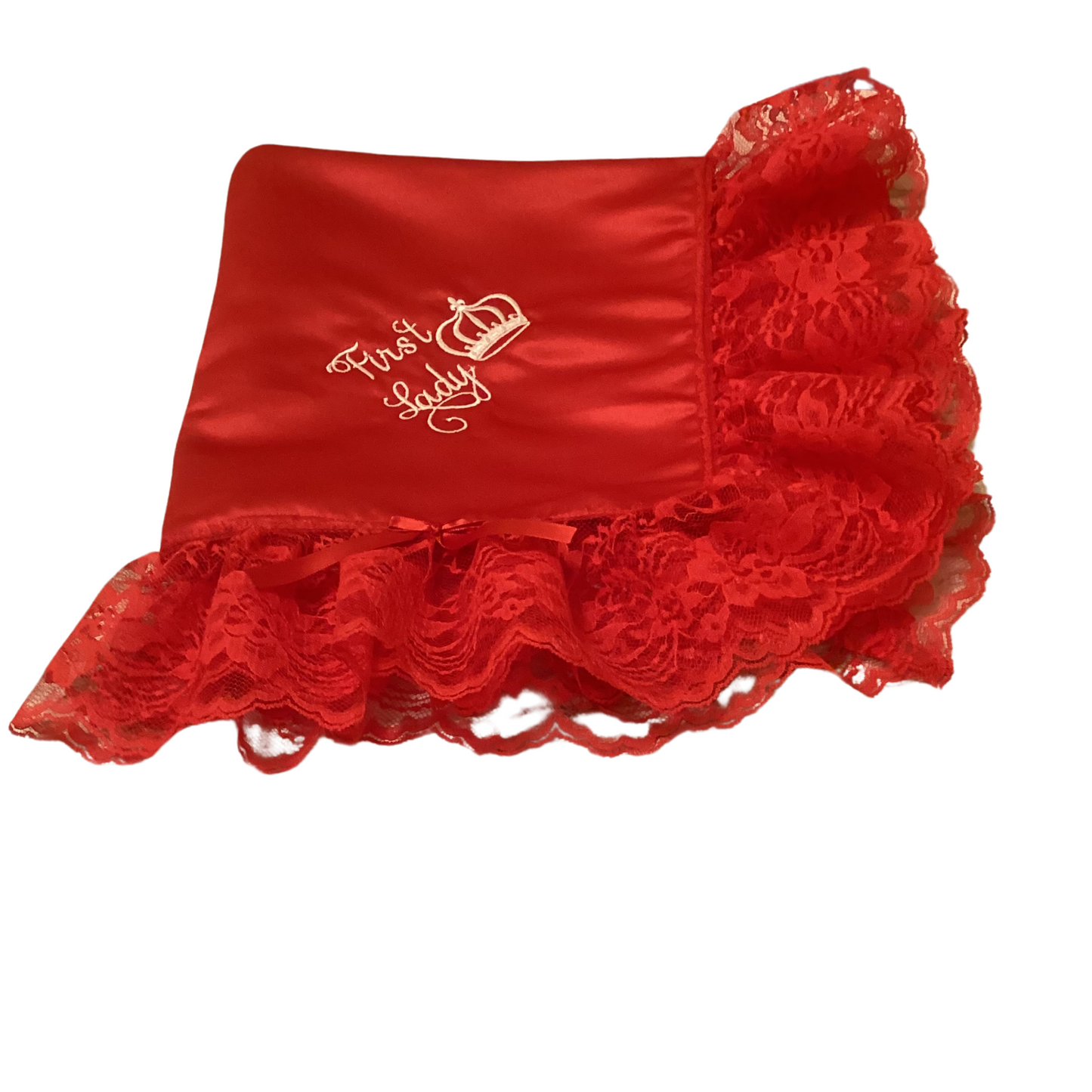 Embroidery Red Women Lap Scarf First Lady