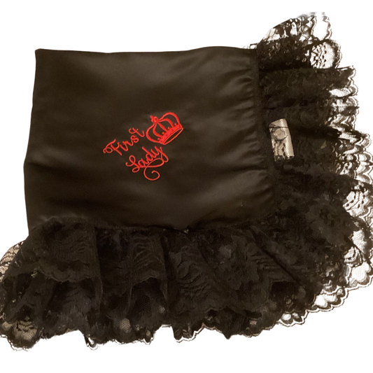Embroidery Black  Women Lap Scarf  First Lady