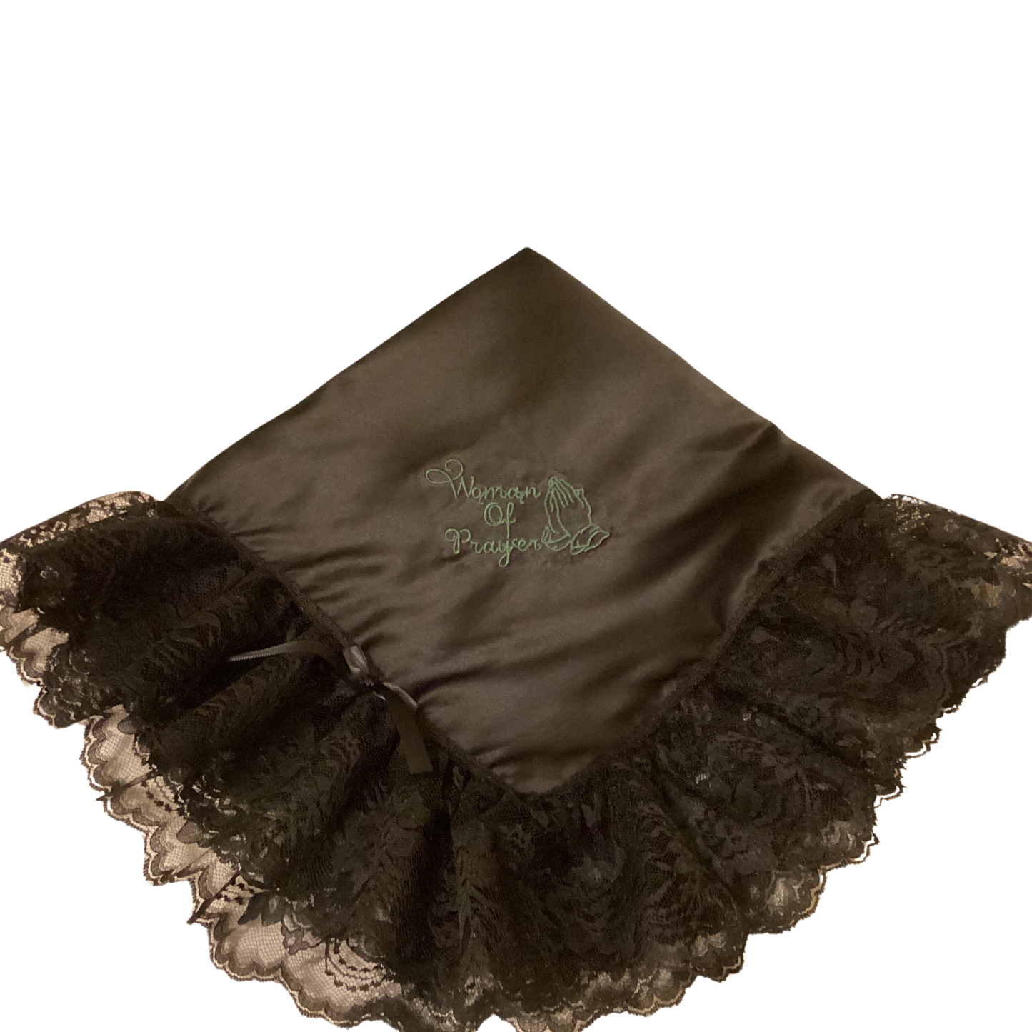 Embroidery Black Women Lap Scarf  Women Of Prayer