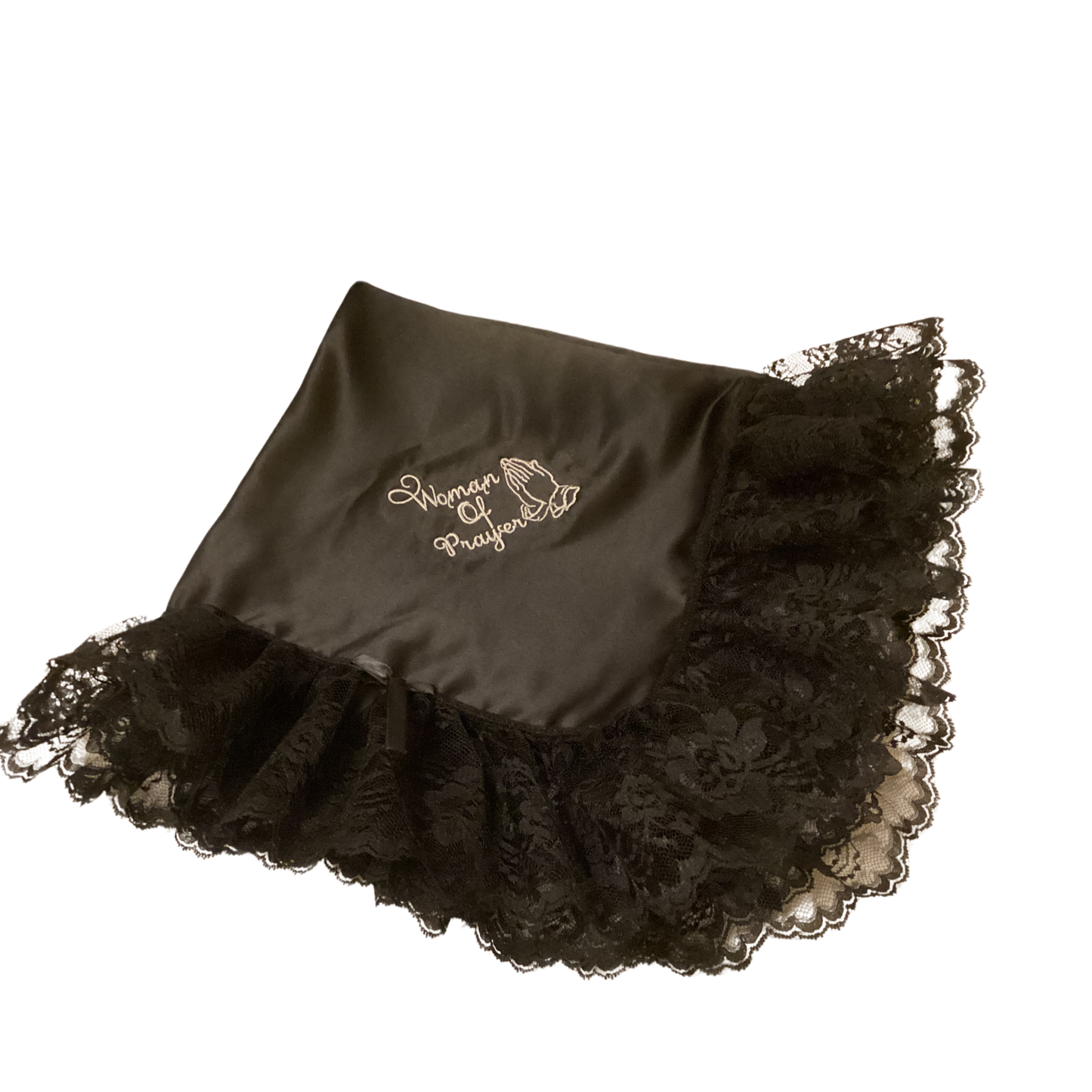 Embroidery Black Women Lap Scarf  Women Of Prayer
