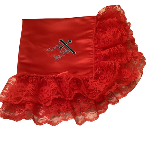 Embroidery Red Women Lap Scarf Favored By God