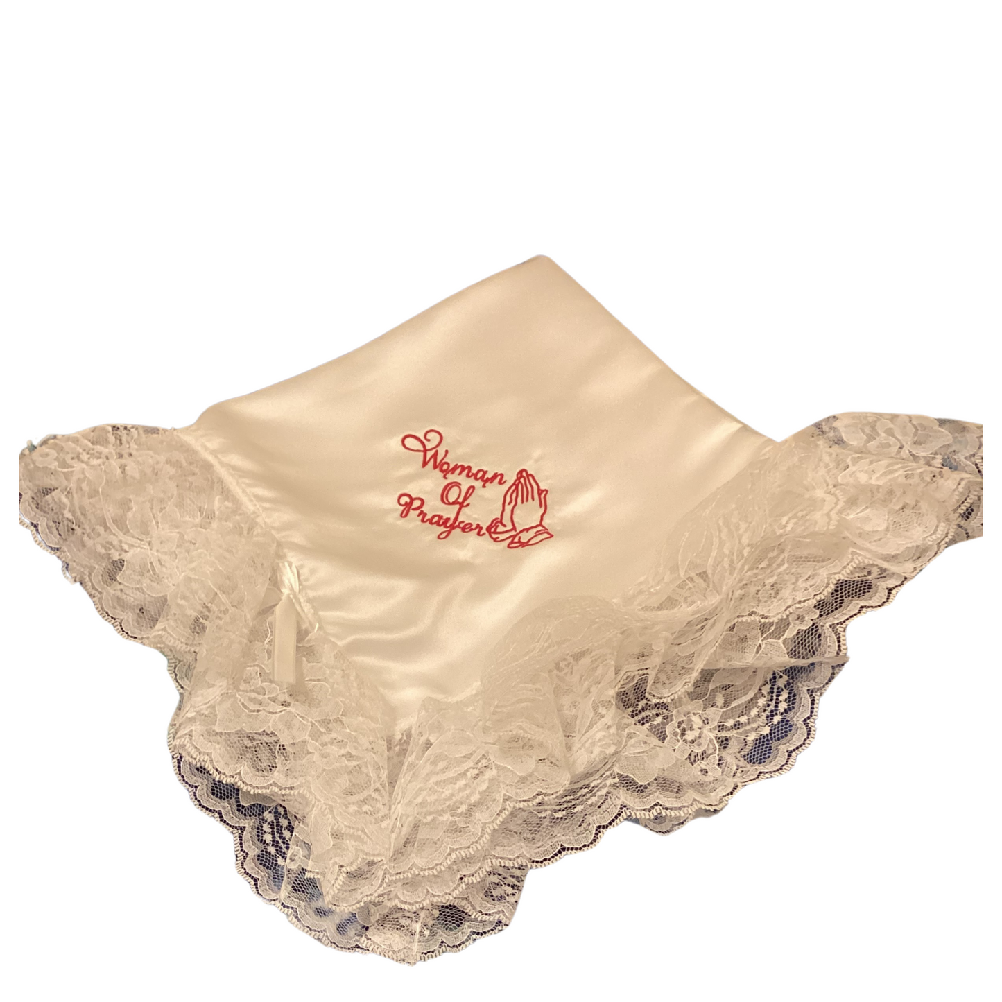 Embroidery  White  Women Lap Scarf  Women Of Prayer